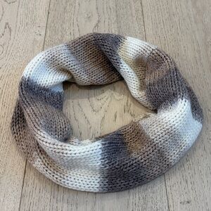 Express Multi-Stripe Brown Sweater Infinity Scarf
